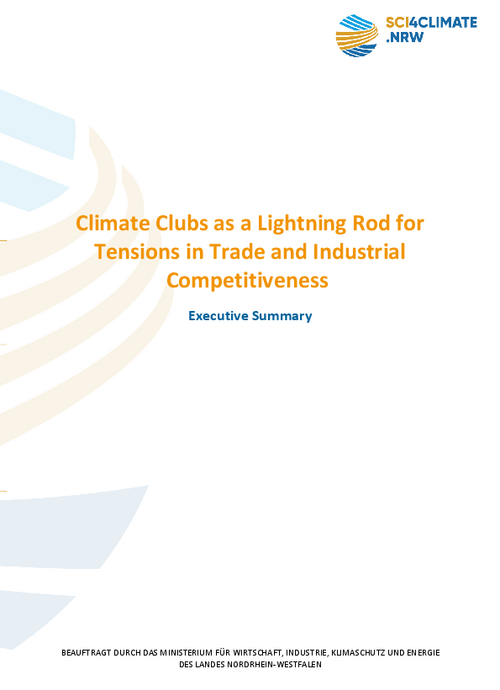 Climate Clubs as a Lightning Rod for Tensions in Trade and Industrial Competitiveness
