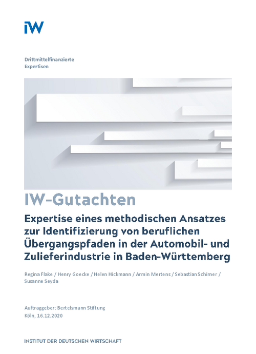 Identifizierung von beruflichen Übergangspfaden in der Automobil- und Zulieferindustrie in Baden-Württemberg