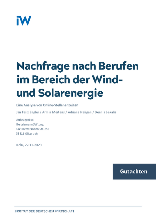 Nachfrage: Berufe im Bereich der Wind- und Solarenergie