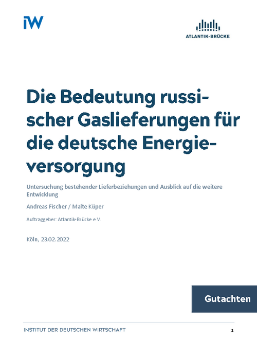 Die Bedeutung russischer Gaslieferungen für die deutsche Energieversorgung