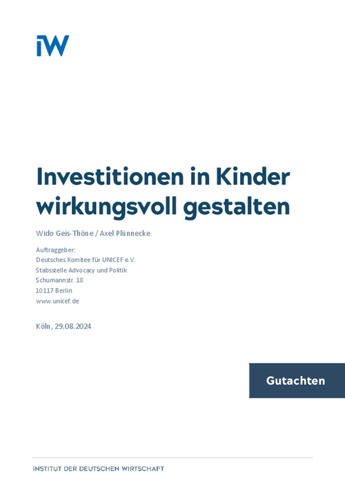 Investitionen in Kinder wirkungsvoll gestalten