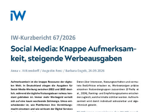IW-Kurzbericht 67/2026 IW-Kurzbericht 67/2026