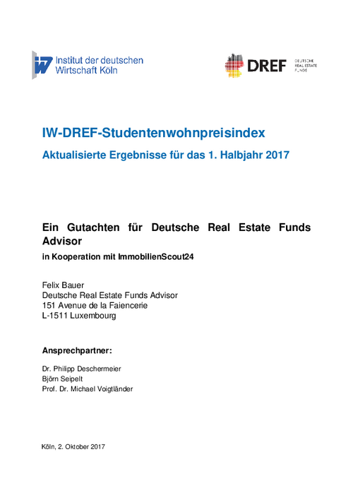 IW-DREF-Studentenwohnpreisindex