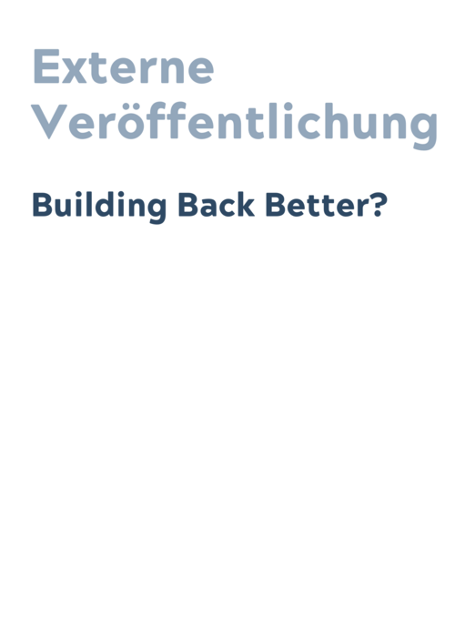 Building Back Better?