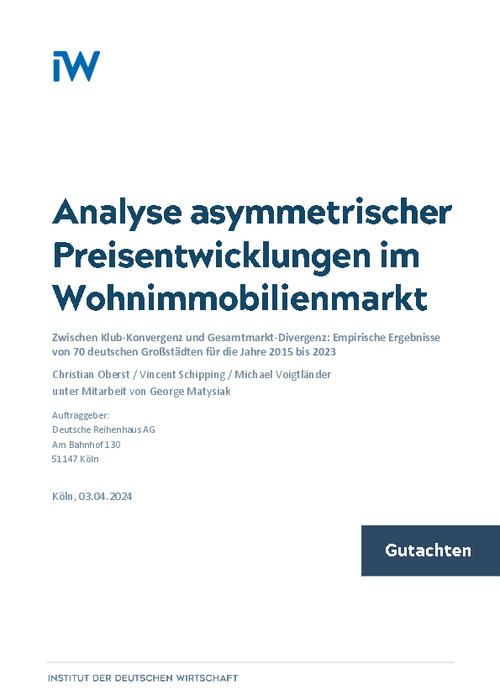Analyse asymmetrischer Preisentwicklungen im Wohnimmobilienmarkt