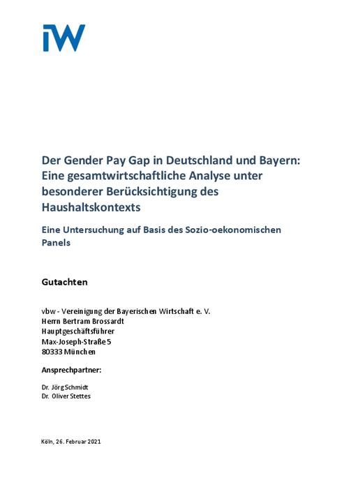 Der Gender Pay Gap in Deutschland und Bayern