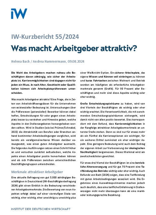 Was macht Arbeitgeber attraktiv?