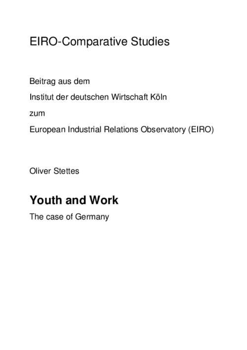 Youth and Work