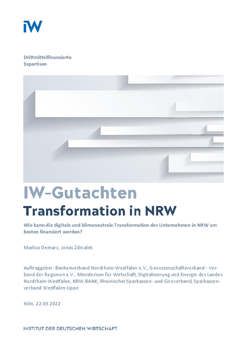 Wie kann die digitale und klimaneutrale Transformation der Unternehmen in NRW am besten finanziert werden?