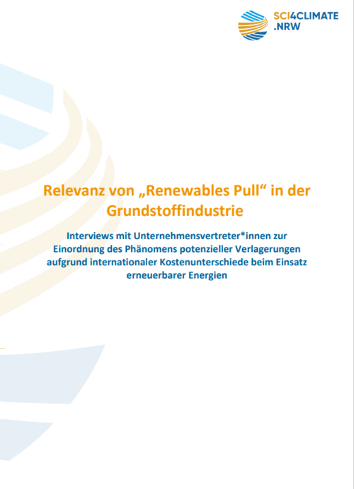 Relevanz von „Renewables Pull“ in der Grundstoffindustrie