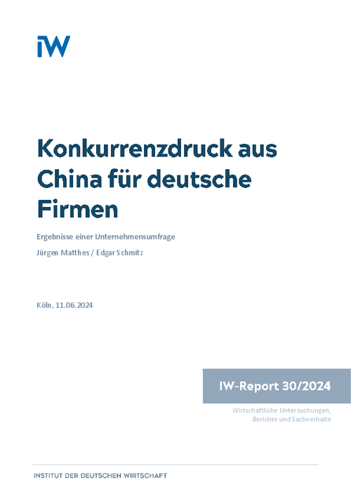 Konkurrenzdruck aus China für deutsche Firmen